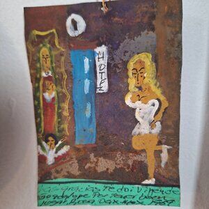 Religious icon on tin from Mexico